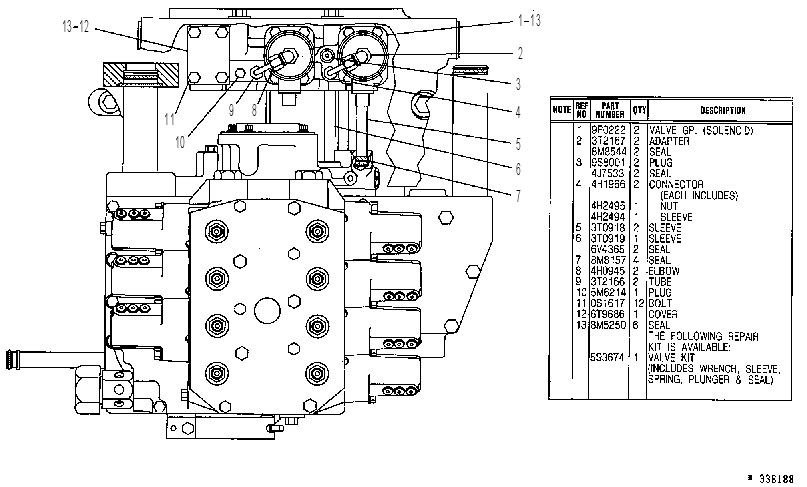 Управление гидравликой трансмиссии 3T0283 CAT