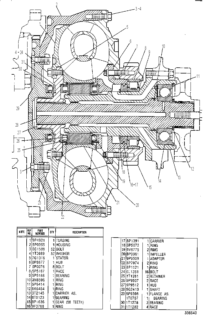 Гидротрансформатор 7T7884 CAT