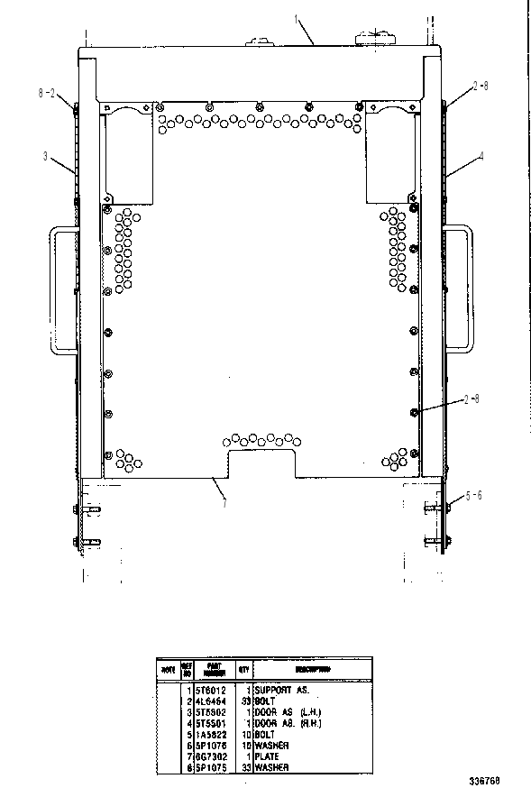 GUARD & SUPPORT GP-RADIATOR 5T5500 CAT