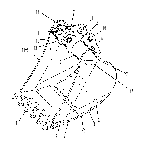 BUCKET & BEARING AS-HOE 9V5068 CAT