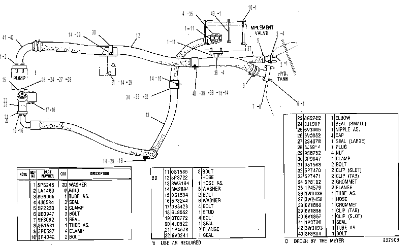 Трубопроводы насоса 3W3192 CAT