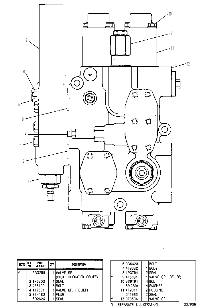 Клапан управляющий 4T7006 CAT