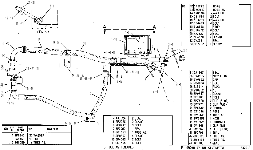 Трубопроводы насоса 3W3195 CAT