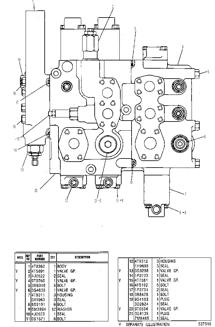 Клапан управляющий 4T7003 CAT