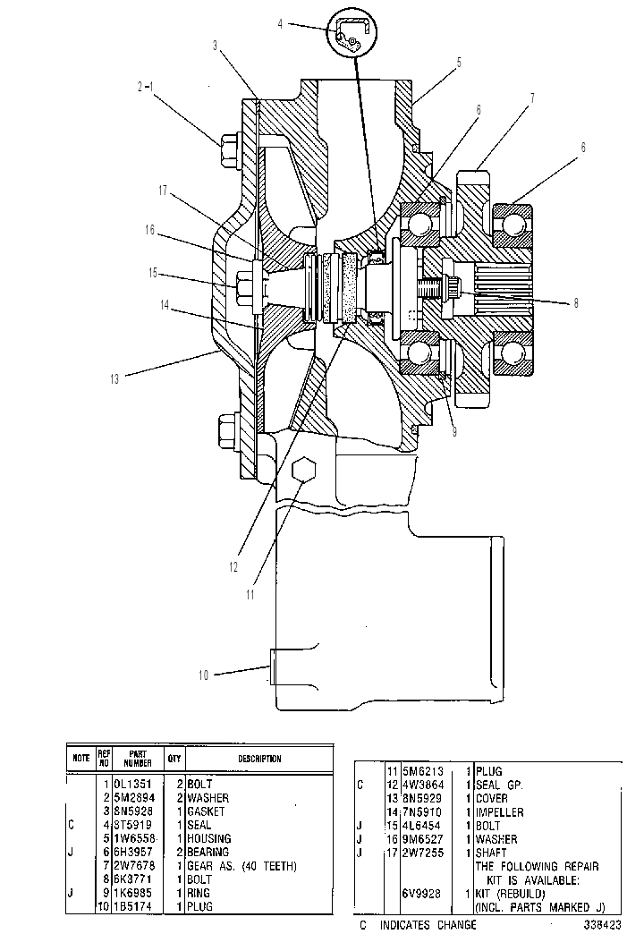 Насос водяной 2W8003 CAT