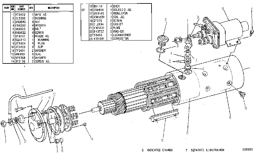 Стартер электрический 7T1082 CAT