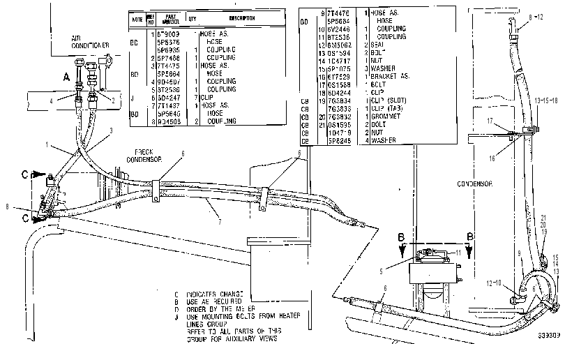 Трубопроводы кондиционера 7T5372 CAT