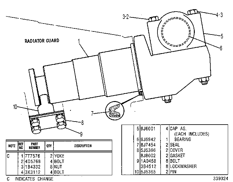 Крепление цилиндра 9J2604 CAT