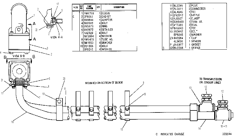 LINES GP-AUXILIARY SEA WATER 5N5913 CAT