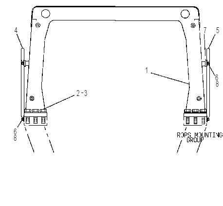 Каркас безопасности (ROPS) 9G0624 CAT