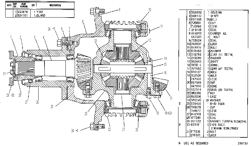 DIFFERENTIAL GP-FRONT 5G5997 CAT