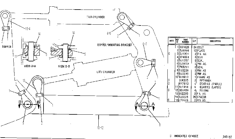 FRAME GP-RIPPER 9J1908 CAT