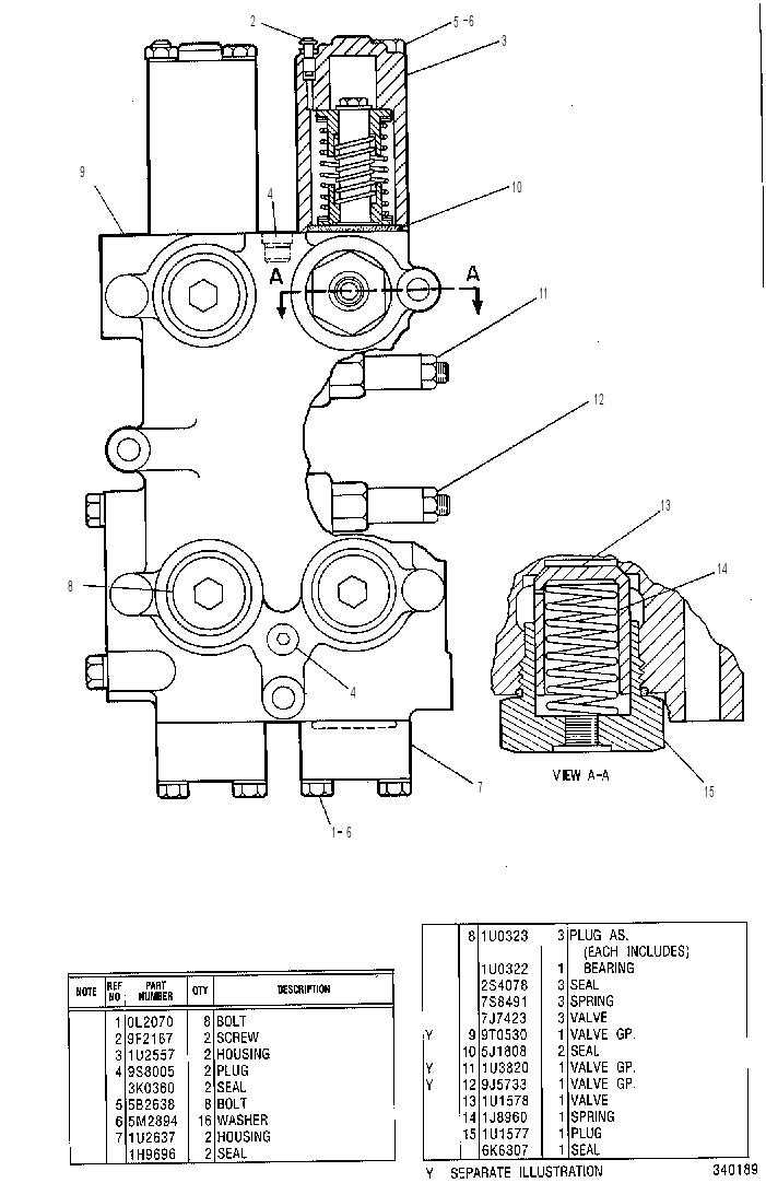 Клапан управляющий 9T0595 CAT