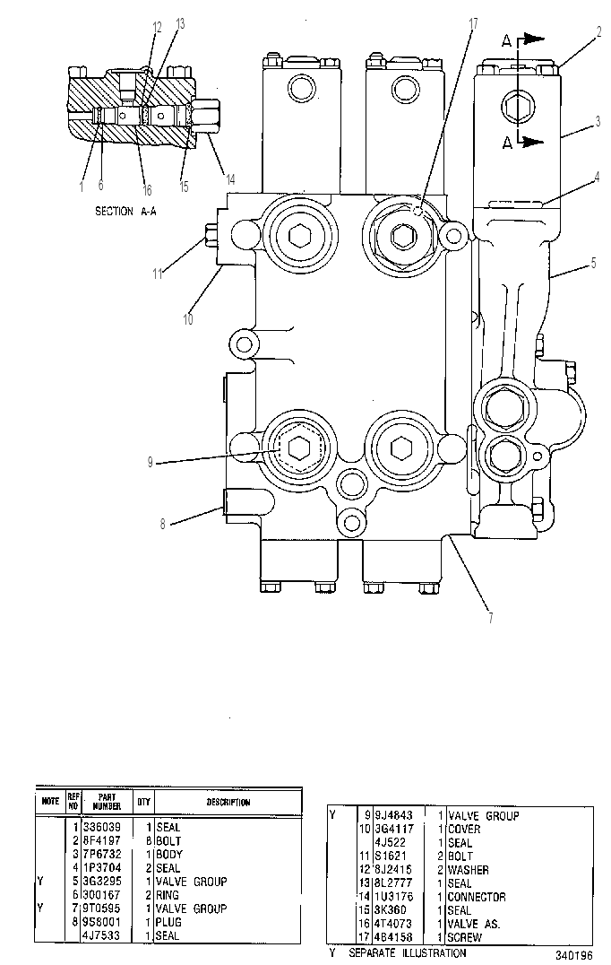 Клапан управляющий 9T0594 CAT