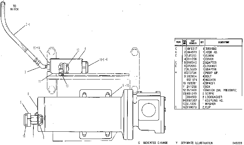 Насос предпусковой смазки 1W4672 CAT