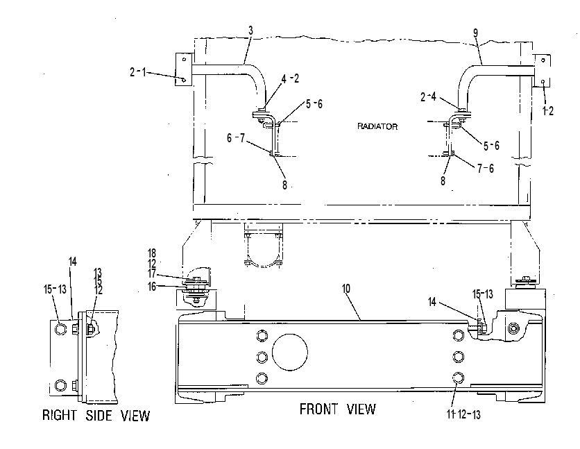 Крепление радиатора 7W7103 CAT