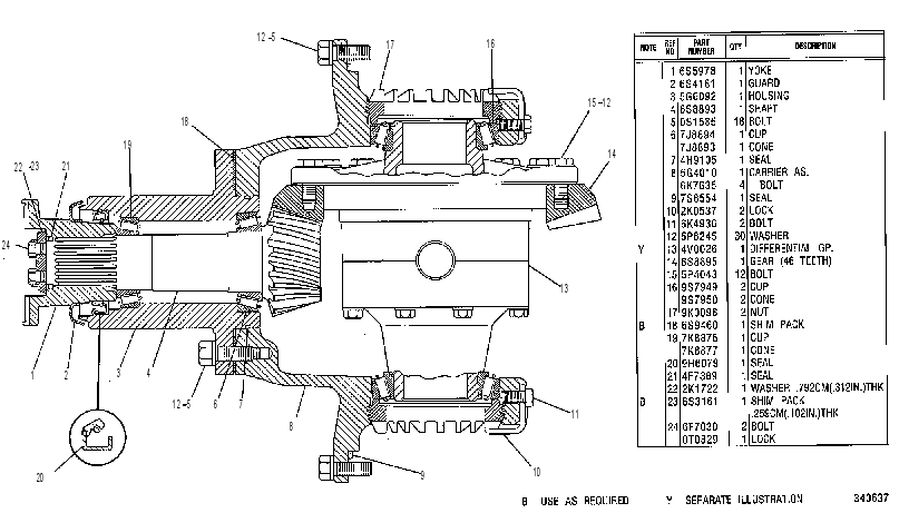 DIFFERENTIAL GP-FRONT 5G6090 CAT