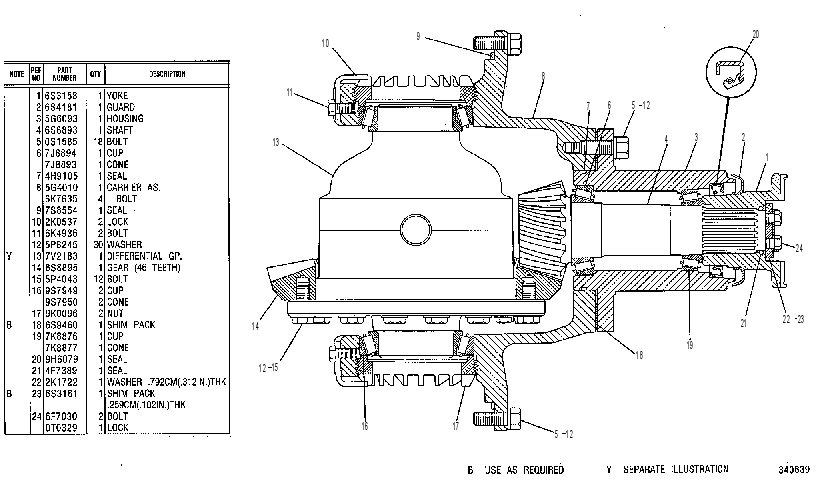 DIFFERENTIAL GP-REAR 5G6091 CAT