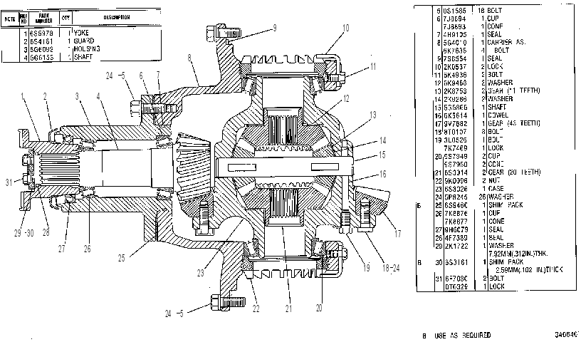 DIFFERENTIAL GP-FRONT 5G6155 CAT