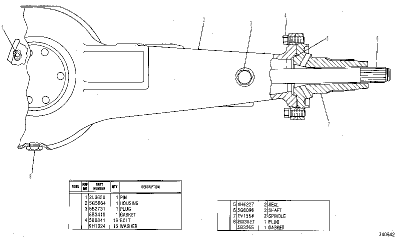 AXLE GP-OSCILLATING 5G6095 CAT