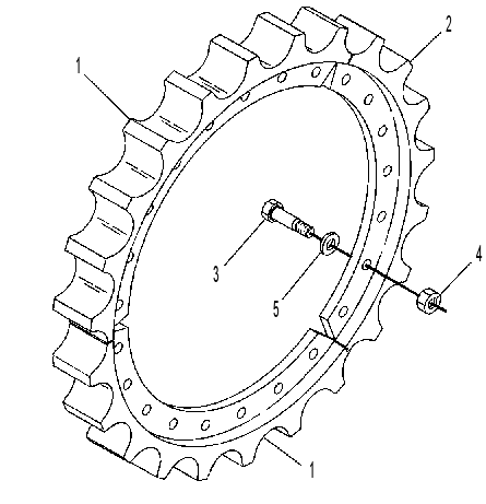 SEGMENT GP-SPROCKET 7T1240 CAT