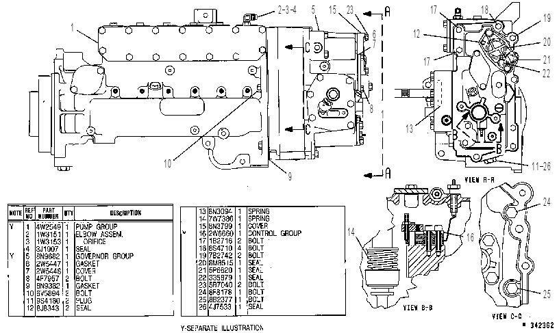 ТНВД с регулятором 7W6071 CAT