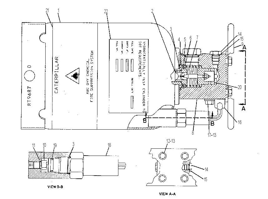 VALVE & CYLINDER GP 8T9687 CAT