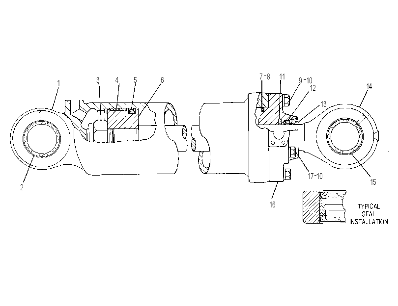 Цилиндр наклона 9T2419 CAT