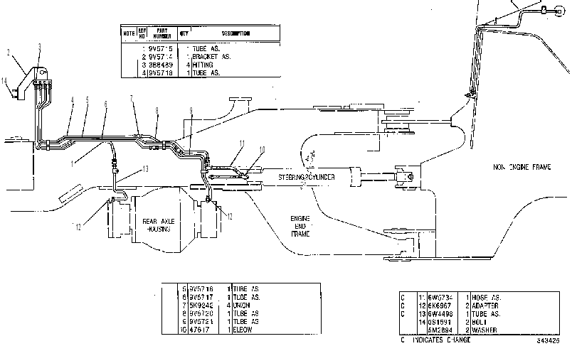 Трубопроводы смазки 5V6039 CAT
