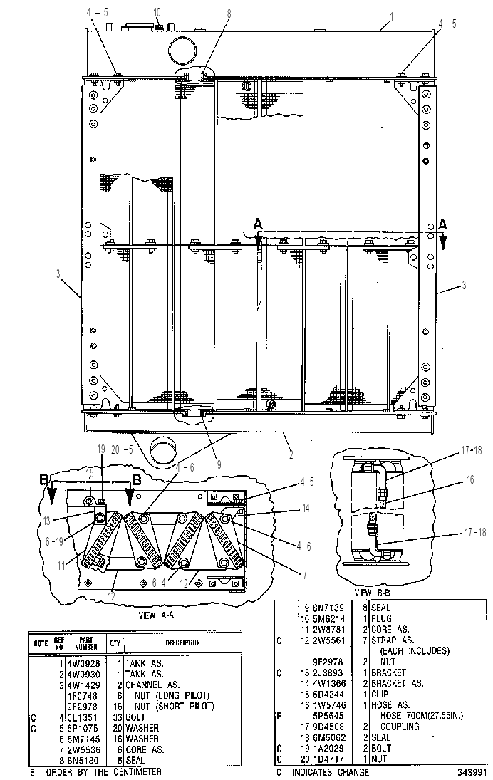 Радиатор 1W4555 CAT