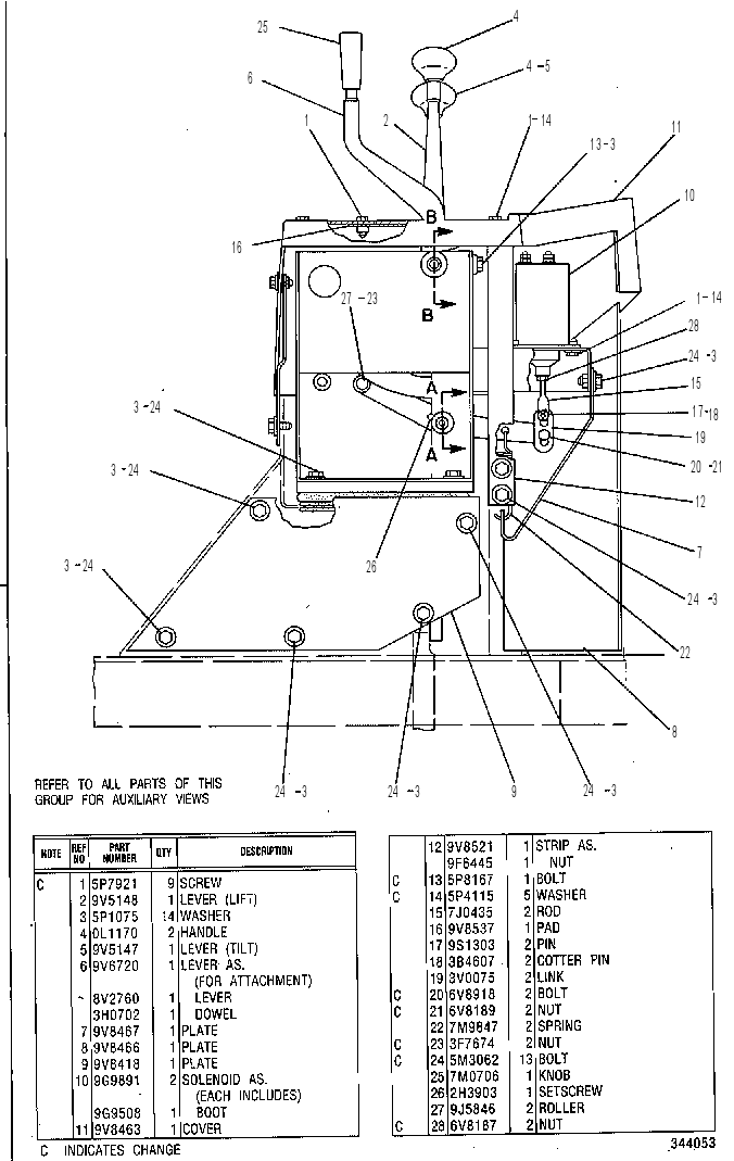 CONTROL GP-MECHANICAL HYD 9V6740 CAT