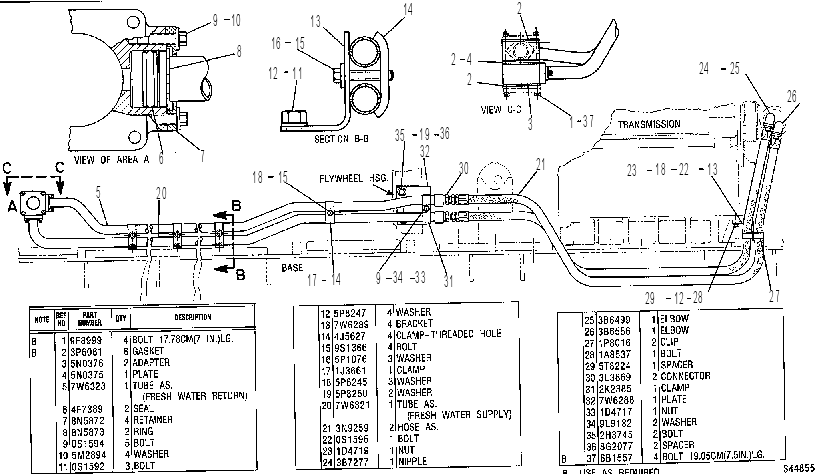 LINES GP-AUXILIARY FRESH WATER 7W6320 CAT