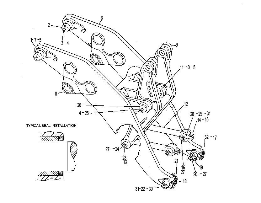 Управление ковшом 7V0584 CAT