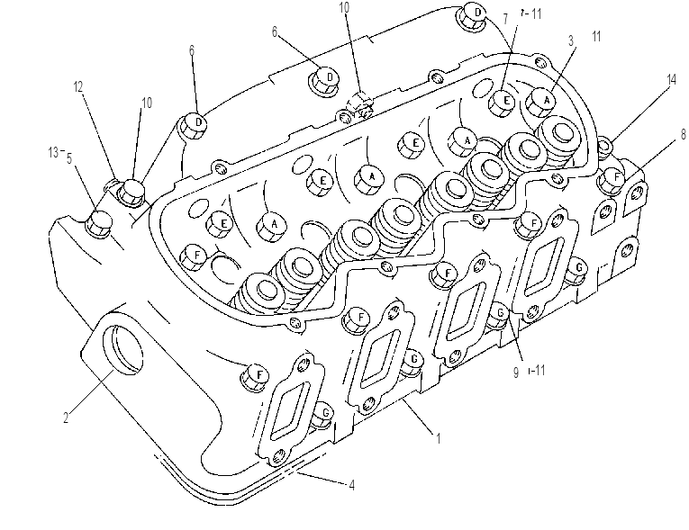 Головка блока цилиндров 7C0106 CAT