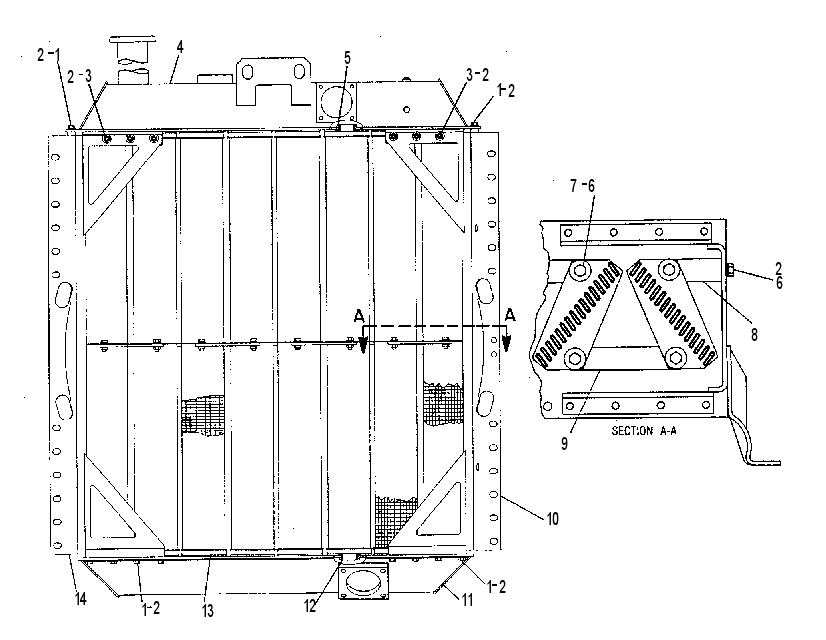 Радиатор 7W0149 CAT