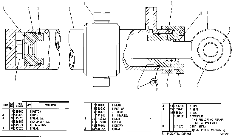 Цилиндр подъёма 8J6167 CAT