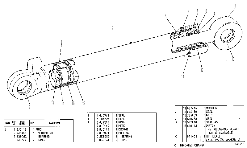 CYLINDER GP-BLADE TIP 9J3466 CAT
