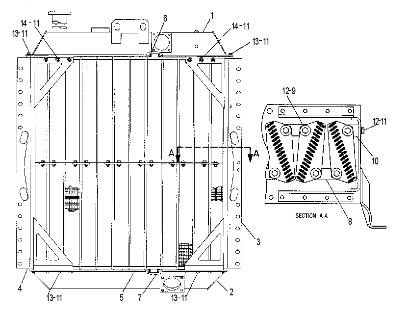RADIATOR GP-FOLDED CORE 4W9888 CAT