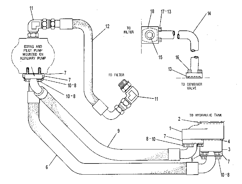 SERVICE GP-AUX PUMP LINES 6W6325 CAT