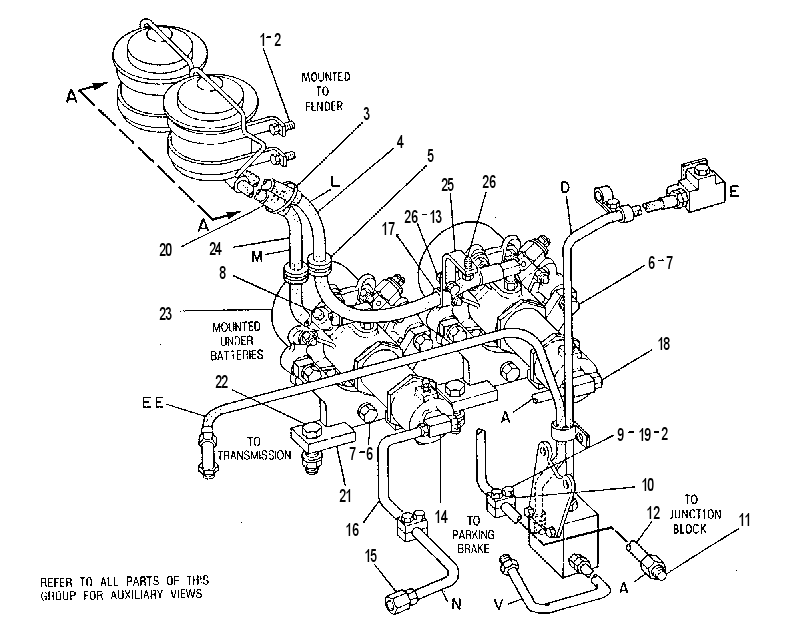 Управление рабочим тормозом 9V8724 CAT