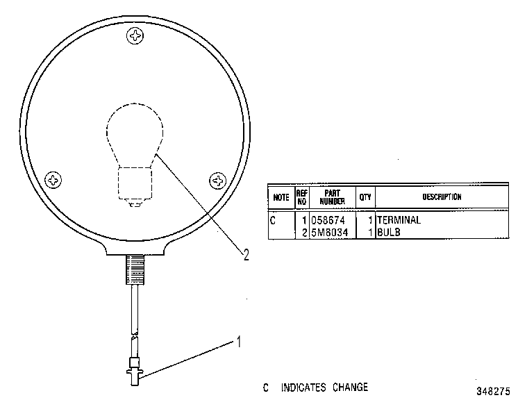 LAMP AS-WARNING 6S7137 CAT