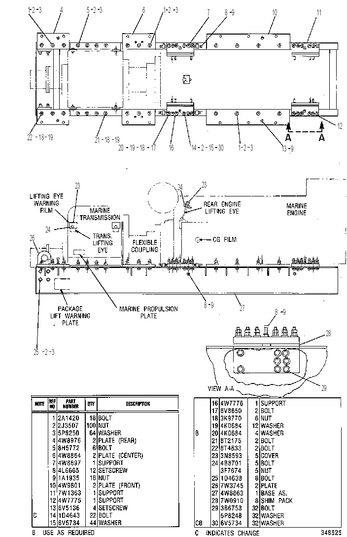 BASE GP-ENGINE & TRANSMISSION 7W4364 CAT