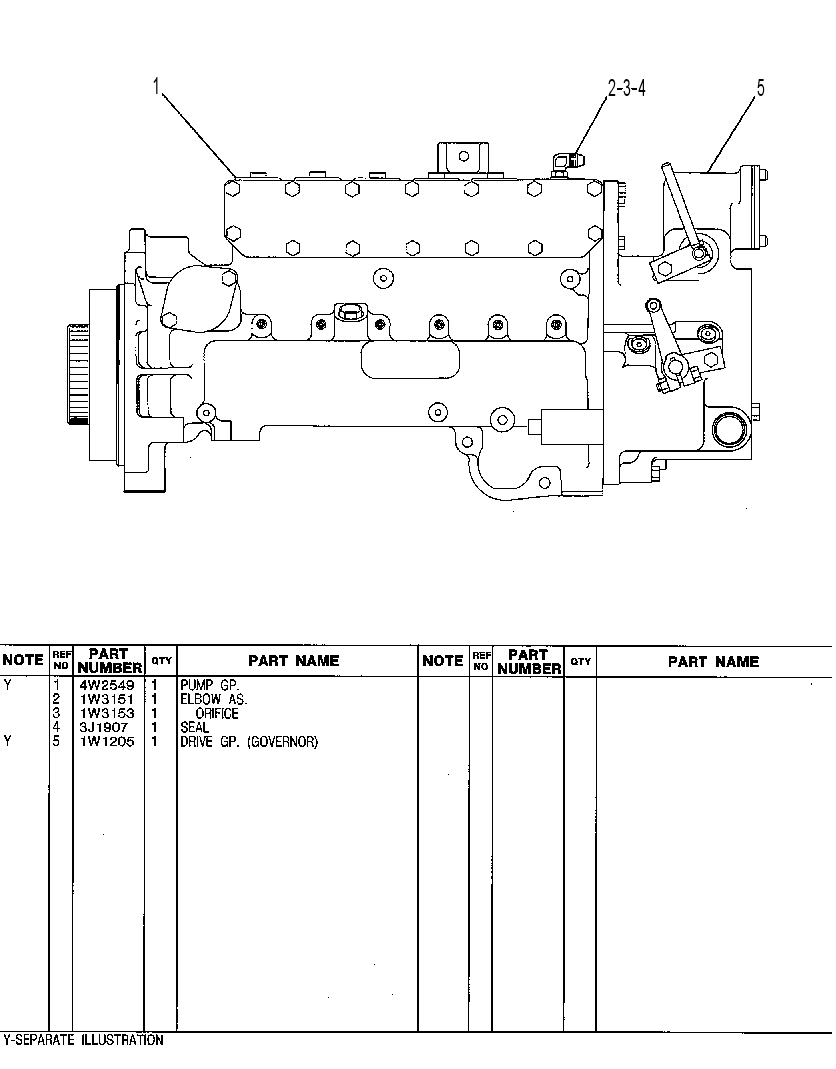 PUMP GP-GOV DRIVE & FUEL INJ 7W9008 CAT