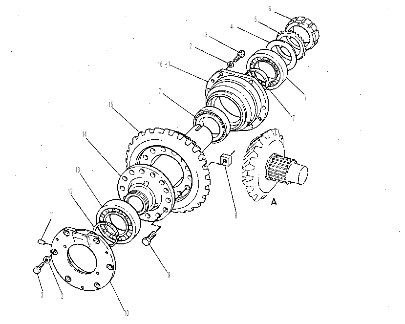 GEAR GP-BEVEL & TRANSFER 7T6748 CAT