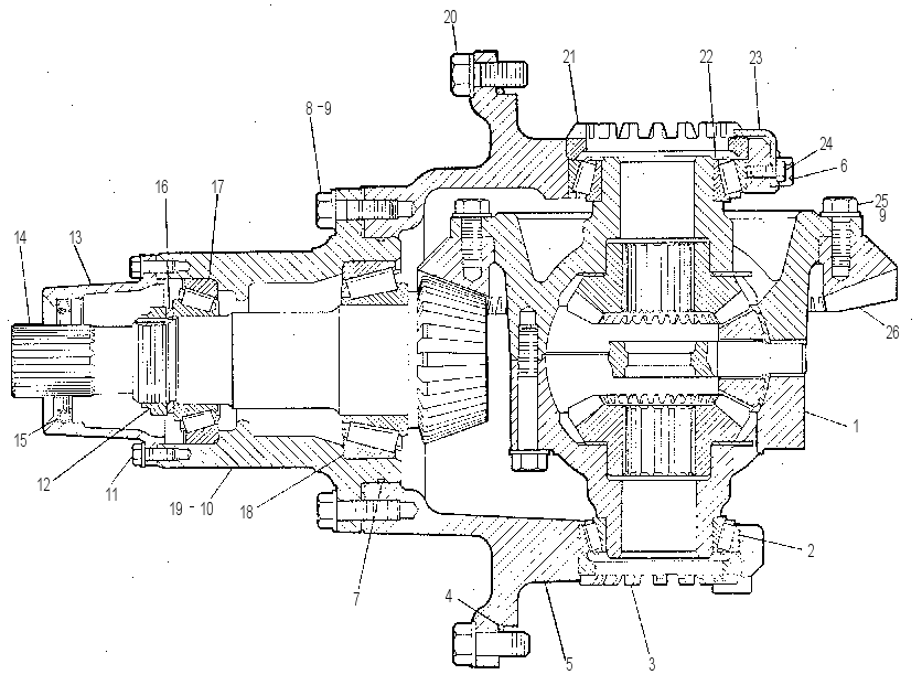 Дифференциал с конической передачей 6W1636 CAT