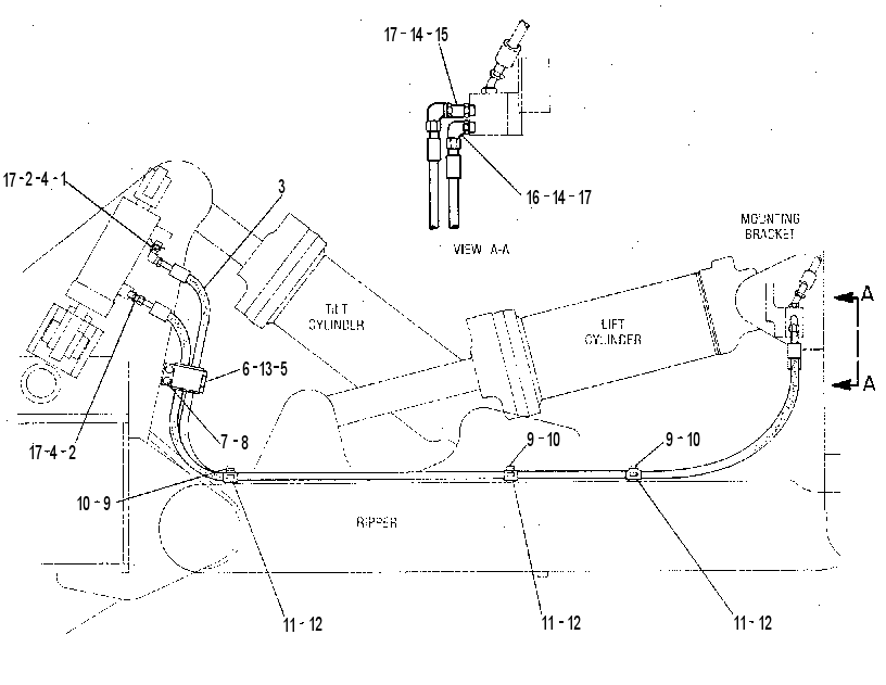 LINES GP-ATTACHMENT 9W3727 CAT