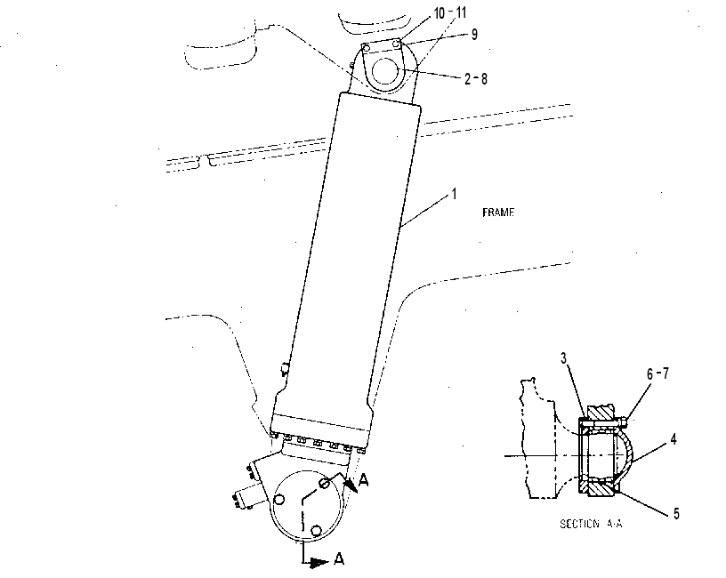 CYLINDER & MOUNTING GP 5T4469 CAT