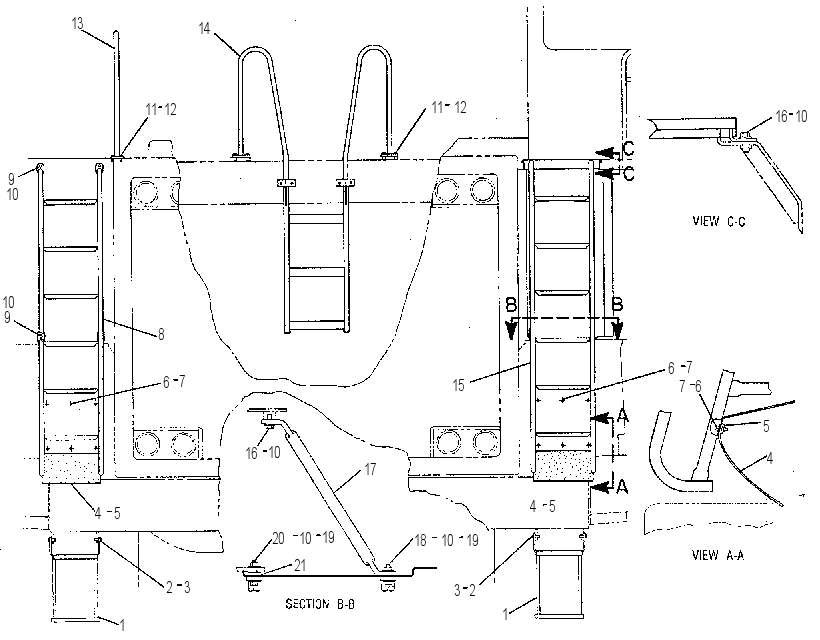 Лестница 5T4477 CAT