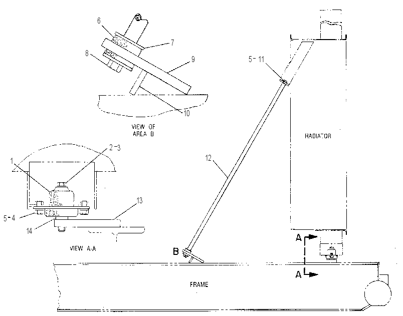 Крепление радиатора 7W7952 CAT