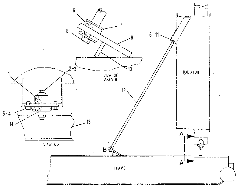 Крепление радиатора 7W7954 CAT